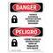 Signmission Safety Sign, OSHA Danger, 5" Height, Lockout Electrical Switch Working Bilingual Spanish OS-DS-D-35-VS-1436 - alternate 1
